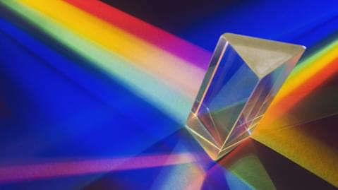 Prism with rainbows